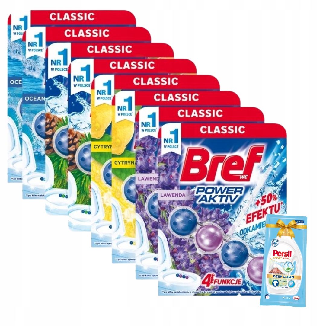 Bref Power Activ Kostka do WC 50g x8 + Gratis