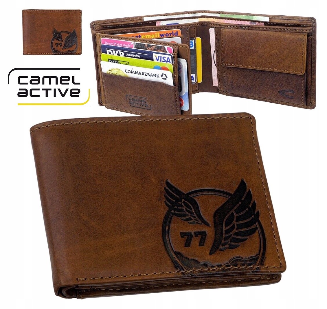 Camel Active pánská kožená peněženka Rfid 280-702-29, velká a prostorná