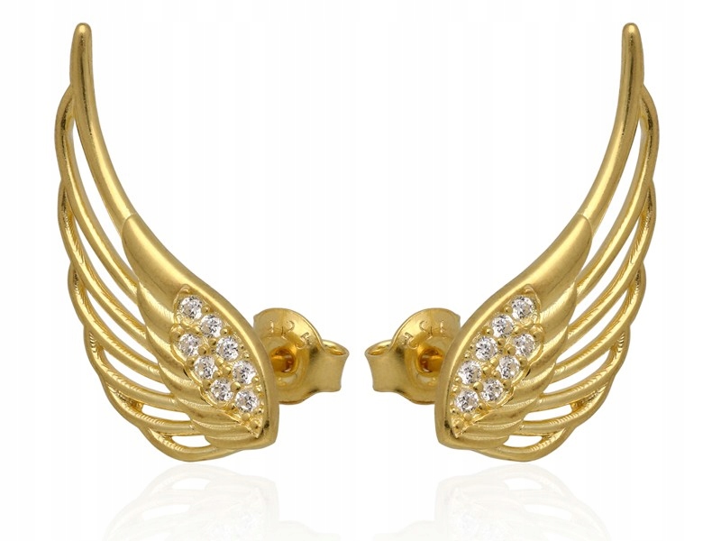 

Kolczyki Skrzydła Anioła Na Sztyfcie Srebro 925