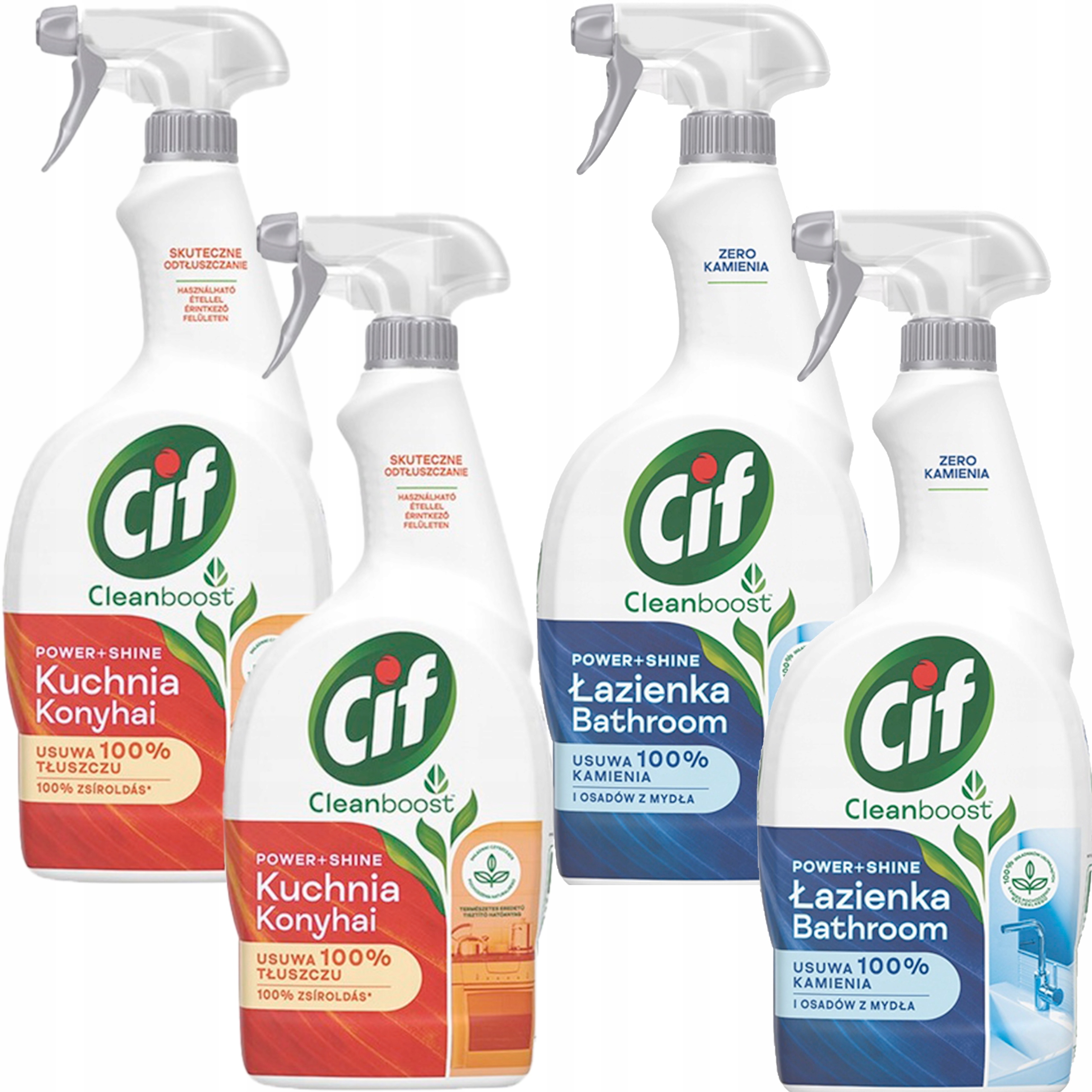 Levně Set Cif Power&Shine Kuchyně Kámen Koupelna