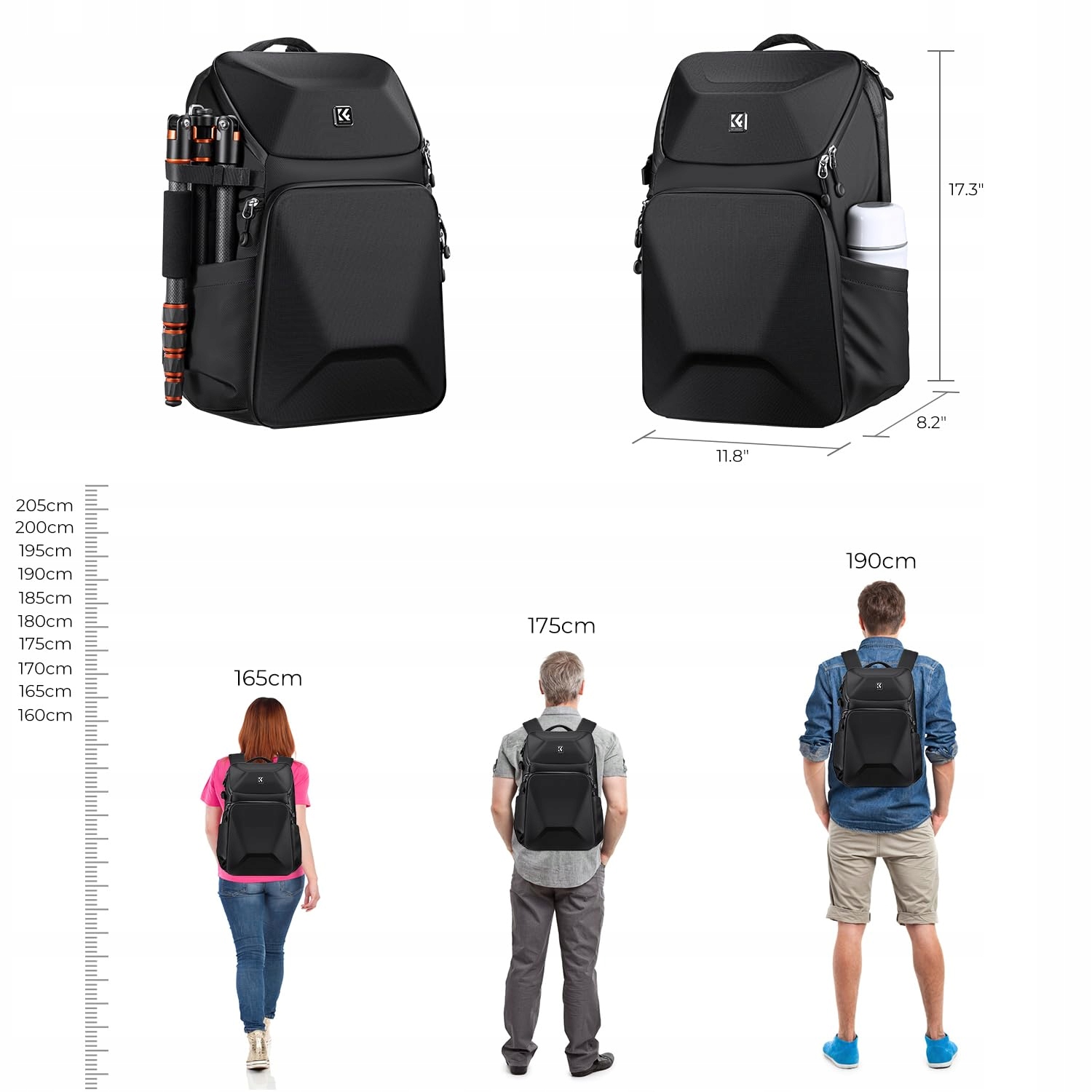 K&F CONCEPT Plecak Na Aparat Wodoodporny Wielofunkcyjny 20L Na DSLR — miniatura 7