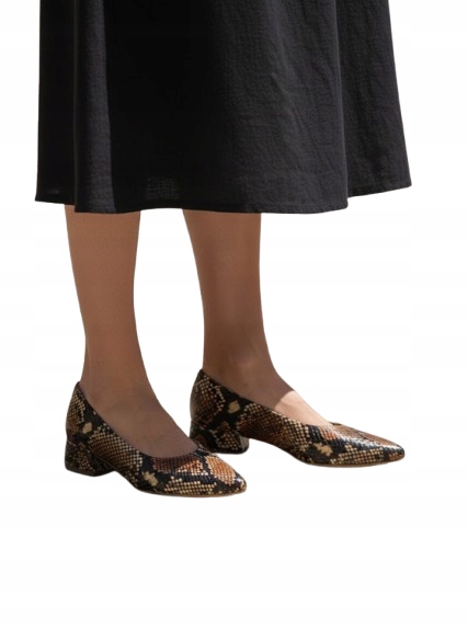 Peter Kaiser Dámské Kožené Polobotky Vzor Hadí Lžíce 35 T7G