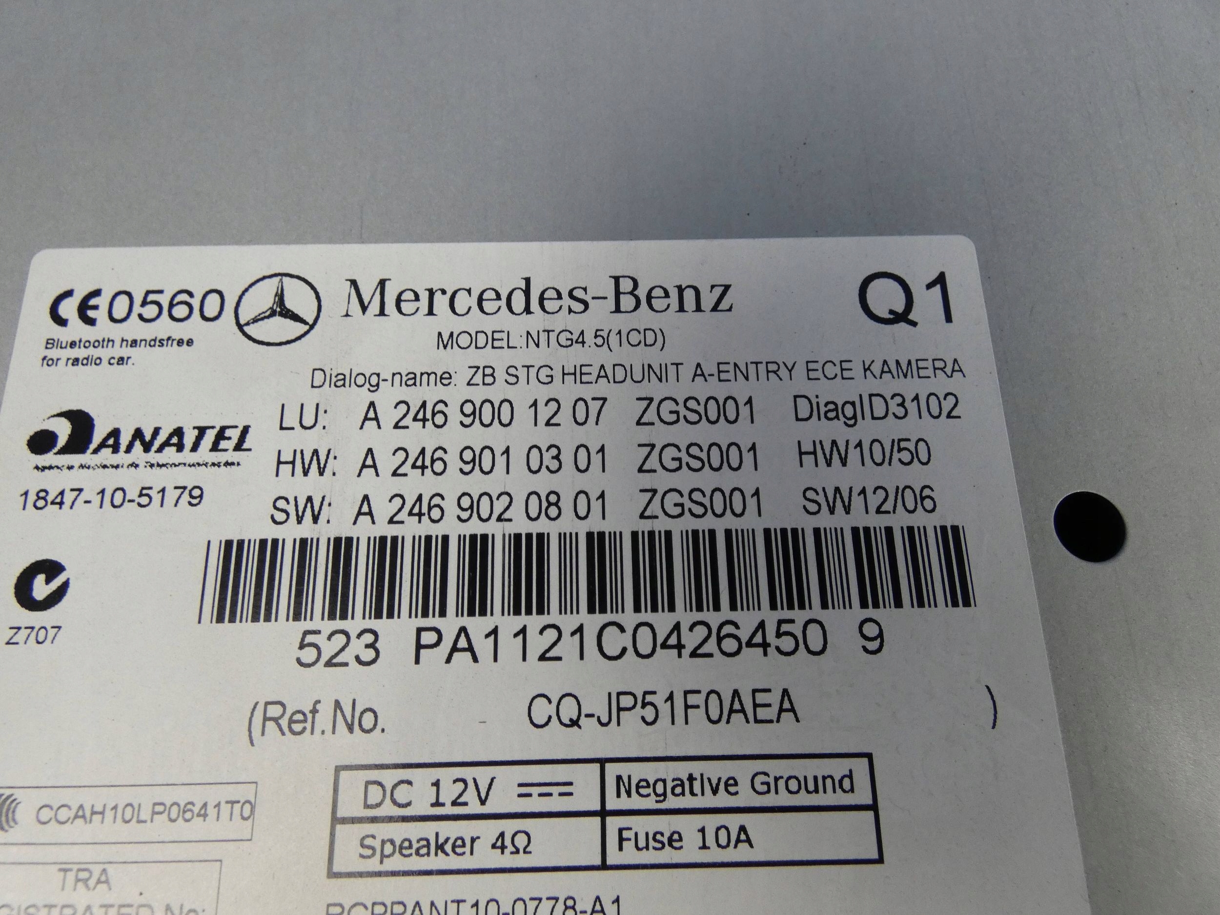 MERCEDES B KLASA W246 RADIO FABRYCZNE Navigation