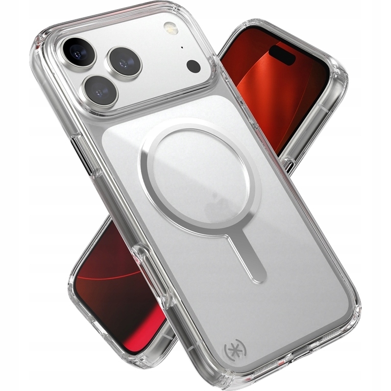 Pouzdro Speck Presidio Perfect Clear pro iPhone 17 Pro Max, zadní kryt pro MagSafe