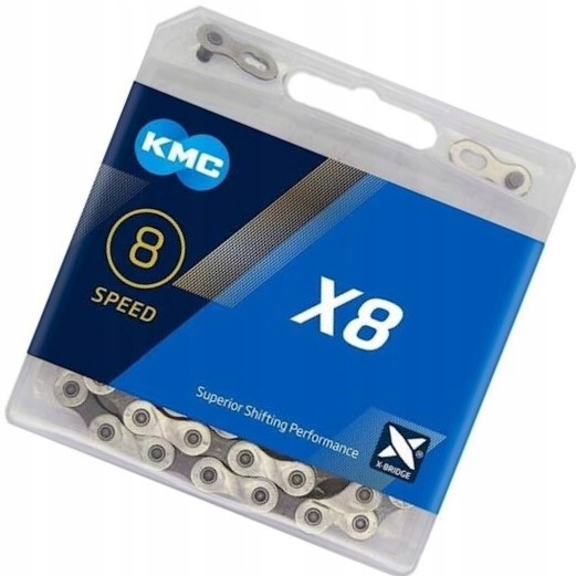 

Kmc X8 Łańcuch Rowerowy 6/7/8 Rzędowy Spinka Box