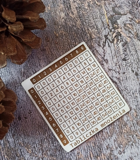 Tabliczka mnożenia mała drewniana biała pomoc Kod producenta Tabliczka mnożenia mała