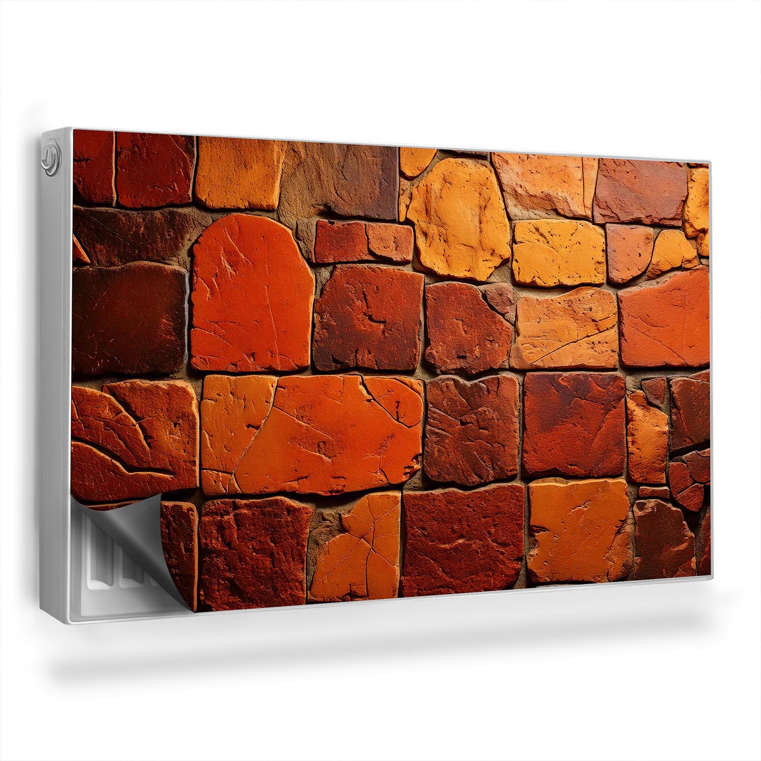 Maskovač na radiátor Nepravidelné cihly, textura kamenné zdi 100x60