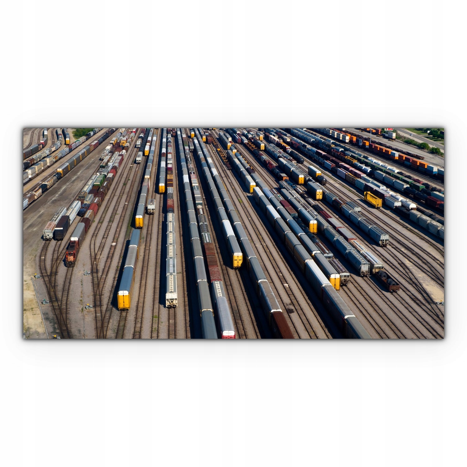 

foto-obraz na płótnie 100x50 Wagony Pociągowe Tory