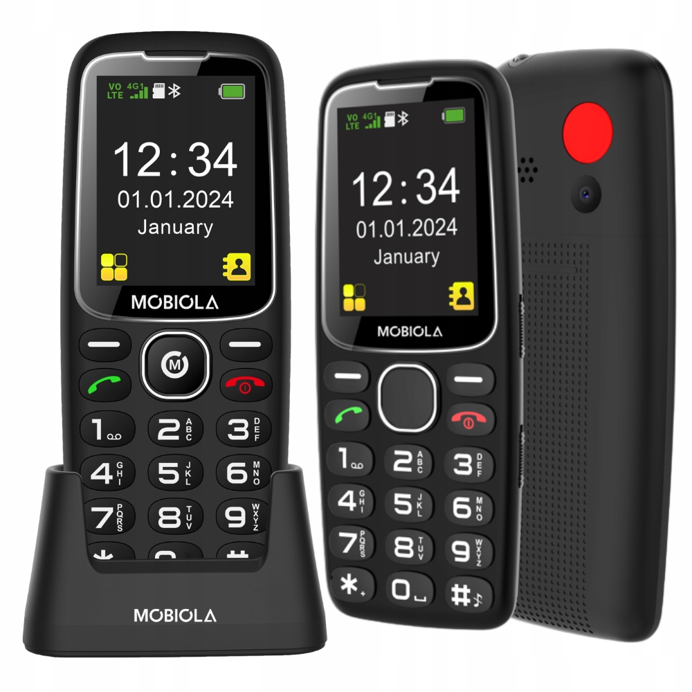 Telefon Dla Seniora Komórkowy 4G Dziadka Babci Duże Klawisze Głośny Sos