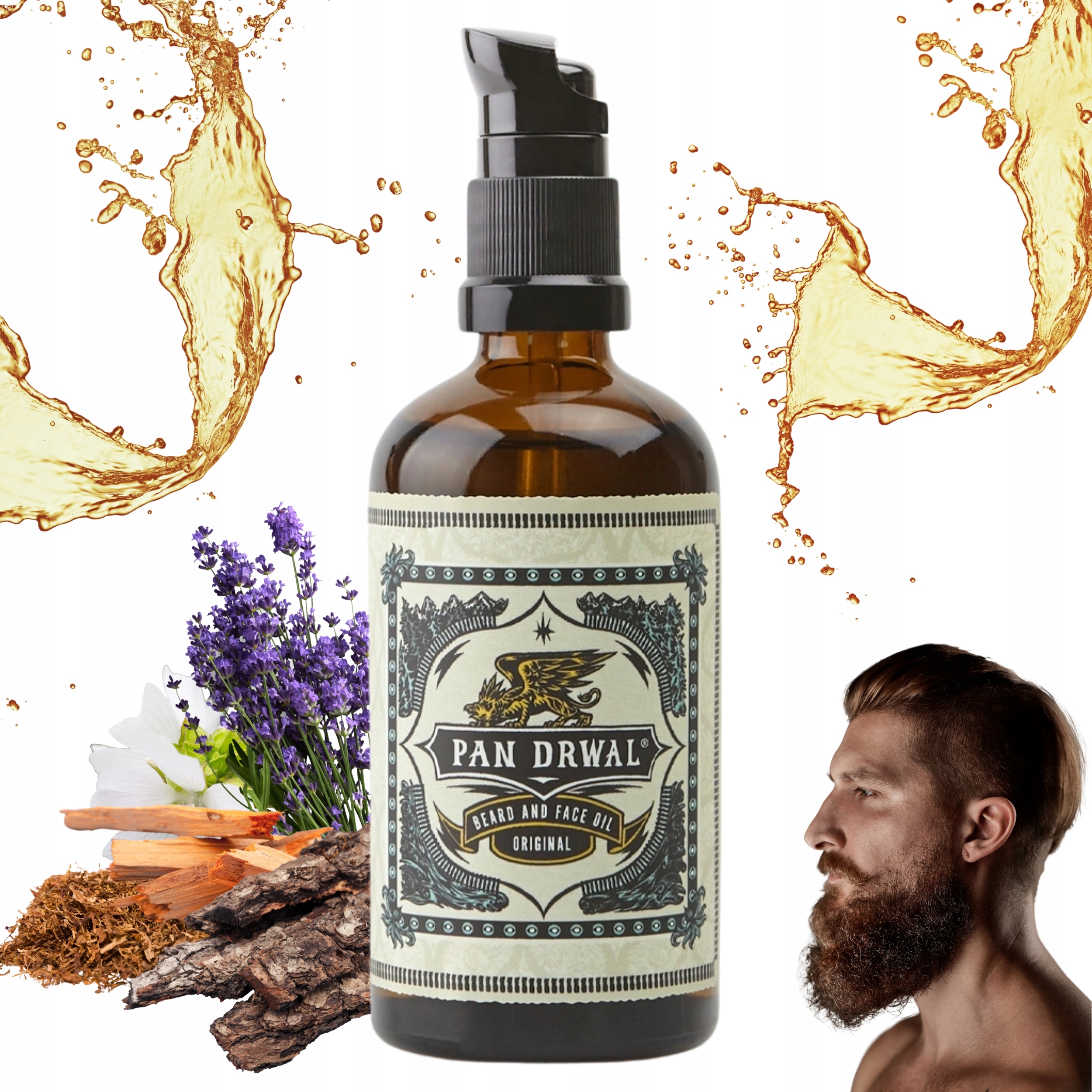 Olej na vousy Pan Drwal Original 100 ml Vyživuje, hydratuje, regeneruje