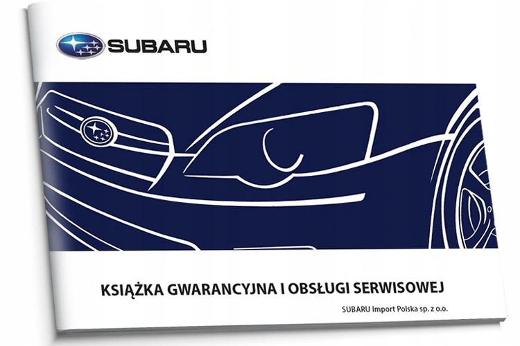 Subaru Polská čistá servisní kniha