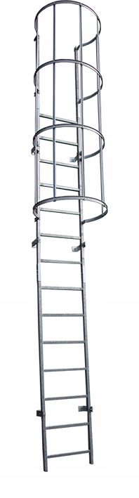 

Drabina ewakuacyjna stalowa 6 - 8m 150 kg Z Koszem