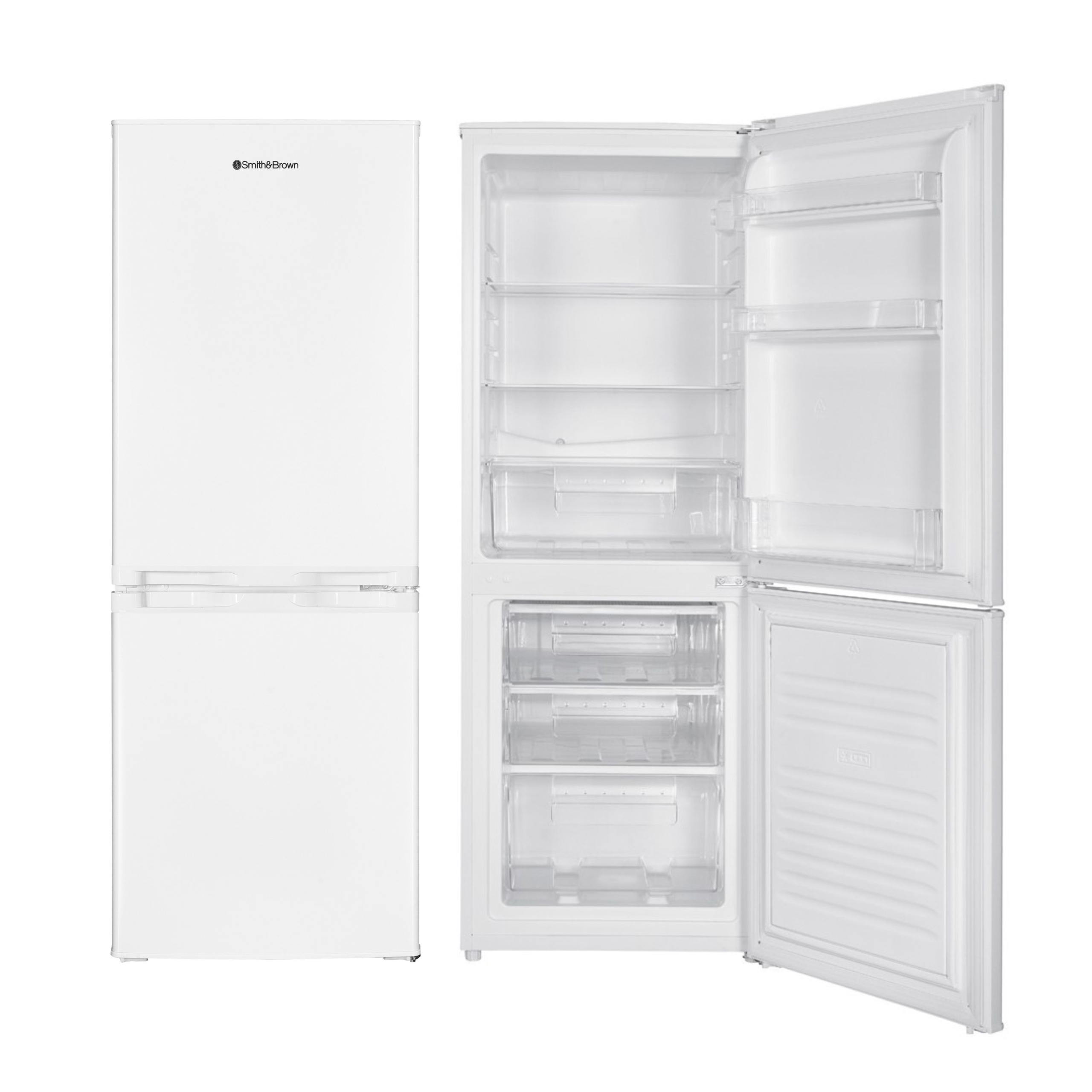 Lodówka chłodziarko-zamrażarka 207L biała 150cm Smith&Brown SFBF-211-WE3