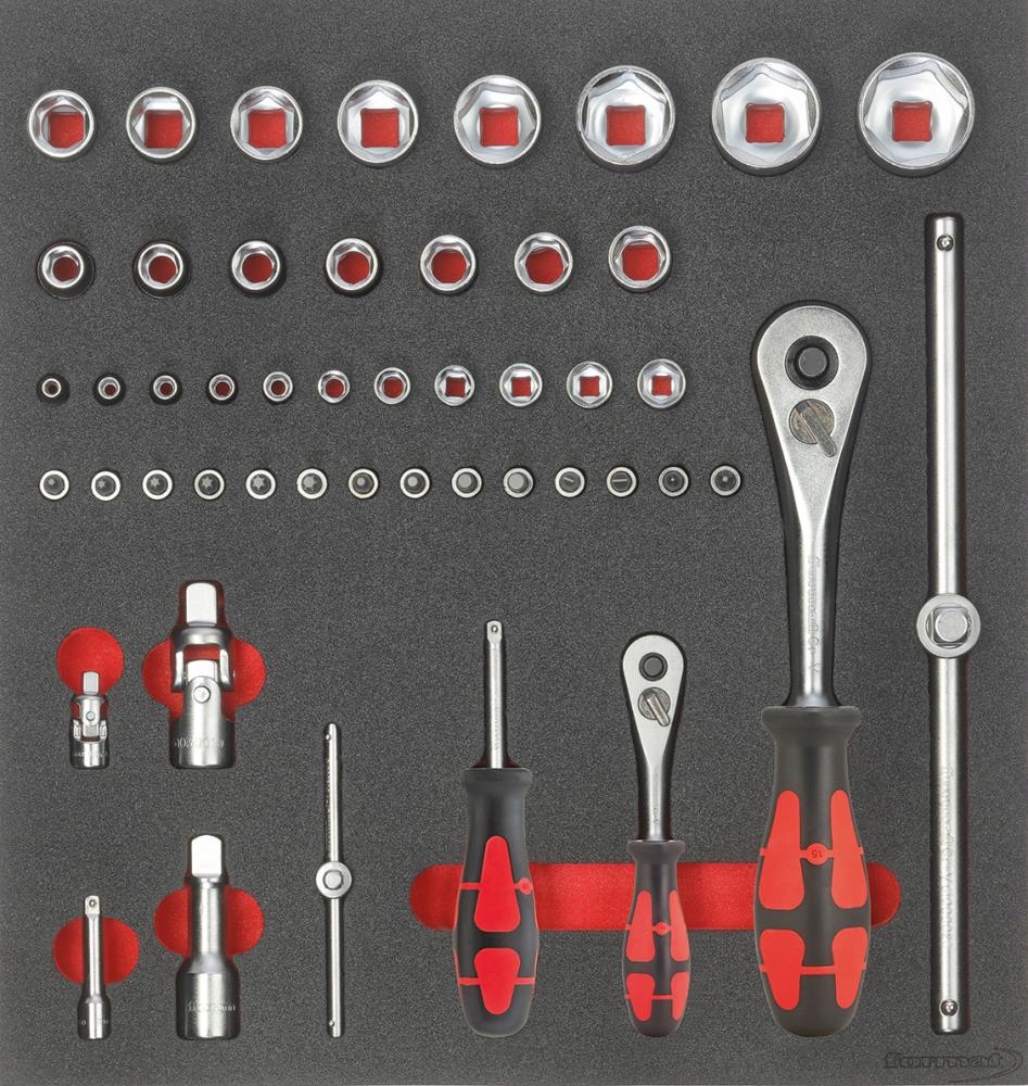 Nástrojový modul 2/3 – vymeniteľné koncovky nástrčného kľúča 1/4" a 1/2"