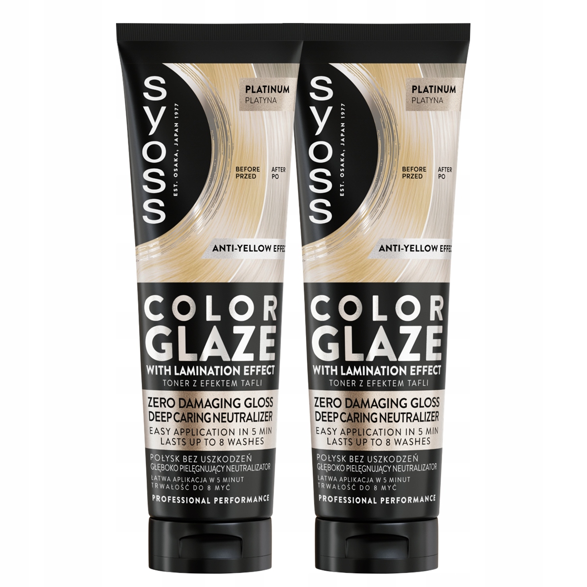 Syoss Color Glaze Platina Leštící toner proti žlutým tónům 2ks