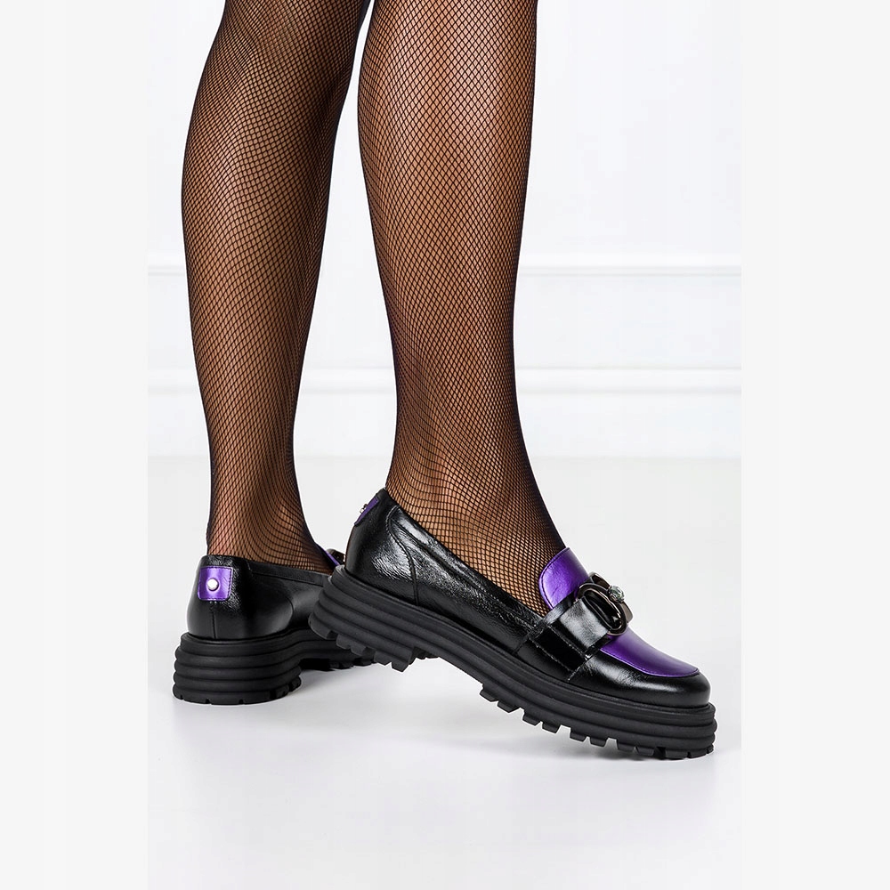 MOKASYNY SKÓRZANE DAMSKIE PÓŁBUTY NA PLATFORMIE 37 Płeć kobieta