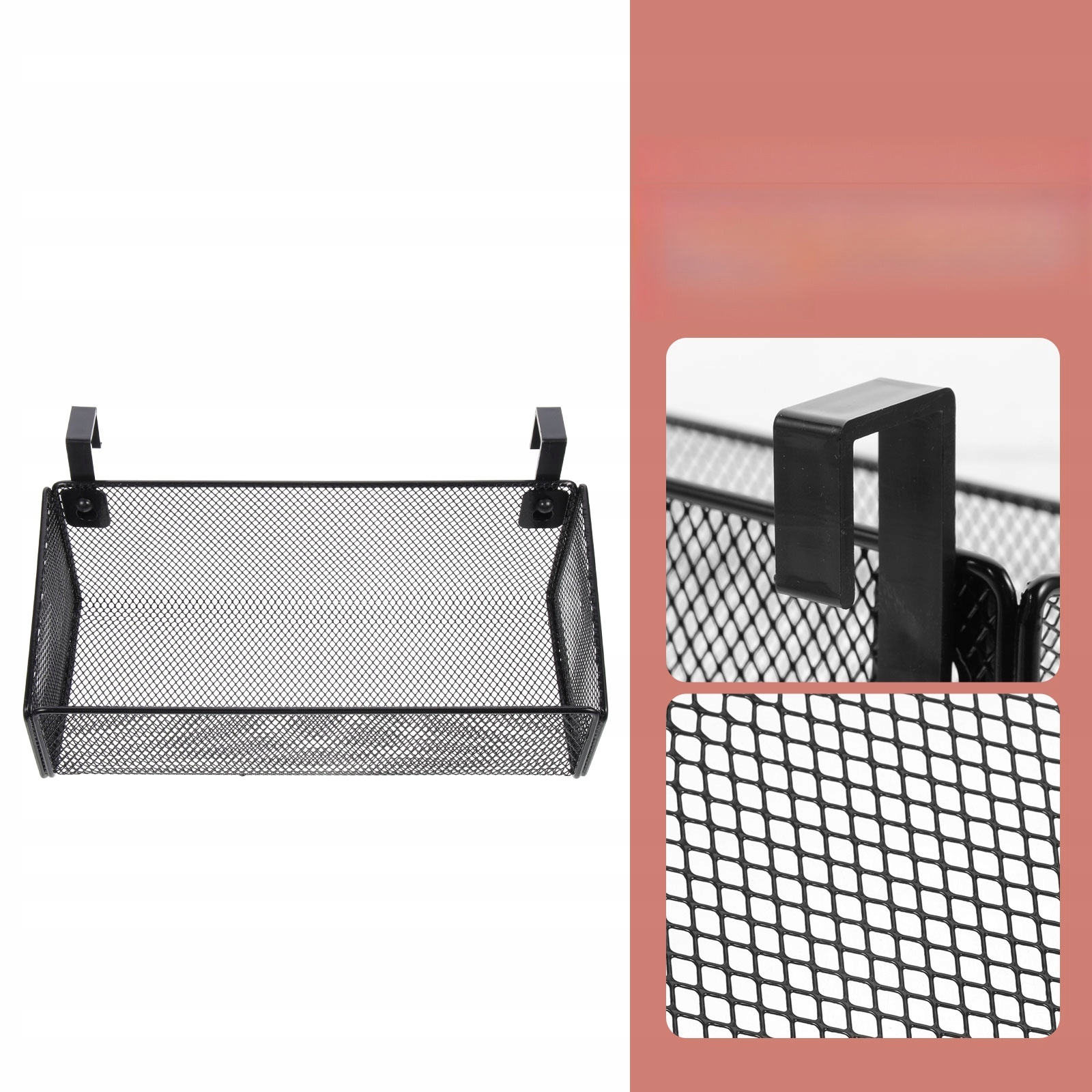 KOSZ Z METALOWEJ SIATKI DEKOR WISZĄCY KOSZ METALOWY Materiał metal