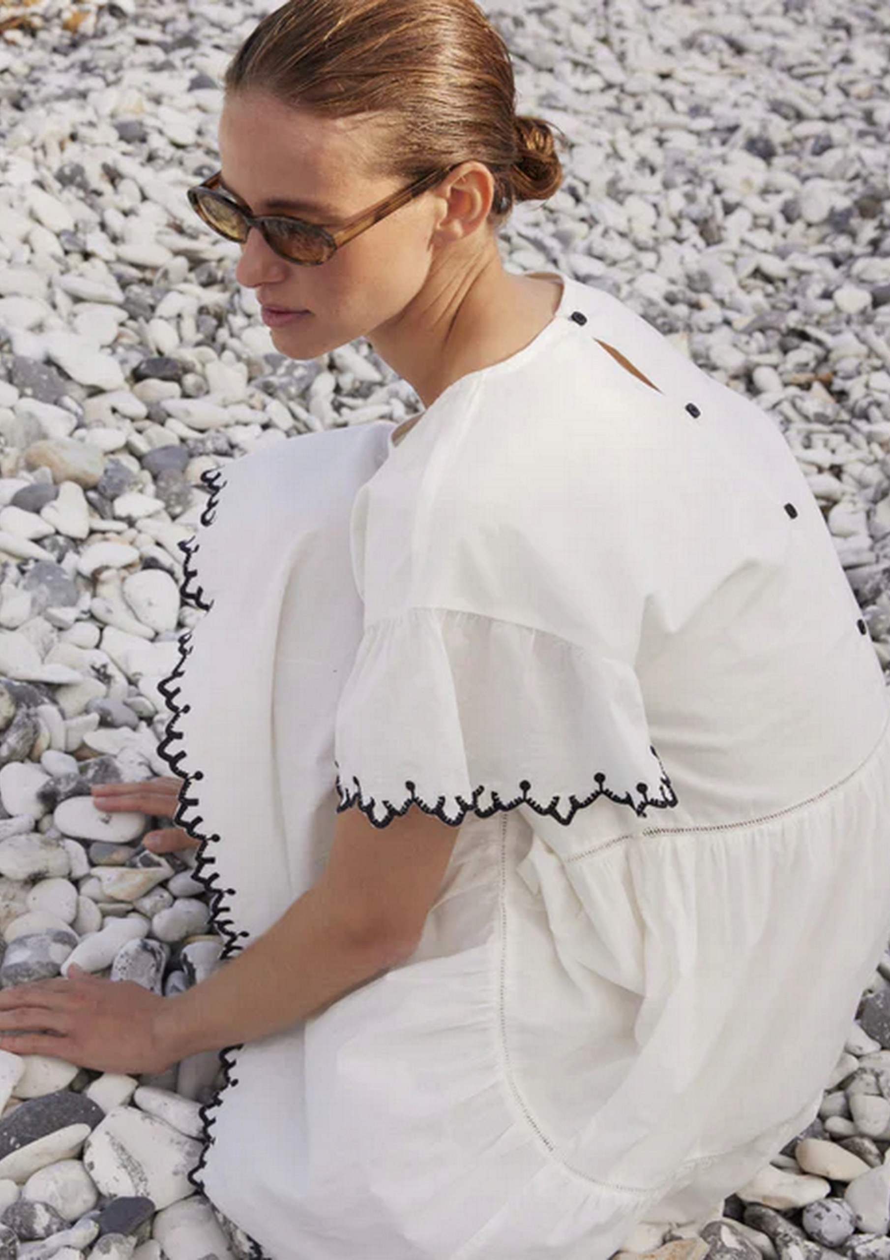 Esme Studios Midi Šaty Bavlna-Star dress S 36