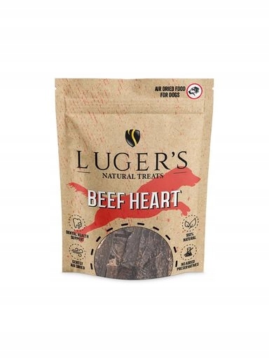 4x Luger's Natural Treats Pamlsek kousátko pro psa hovězí srdce 100 g