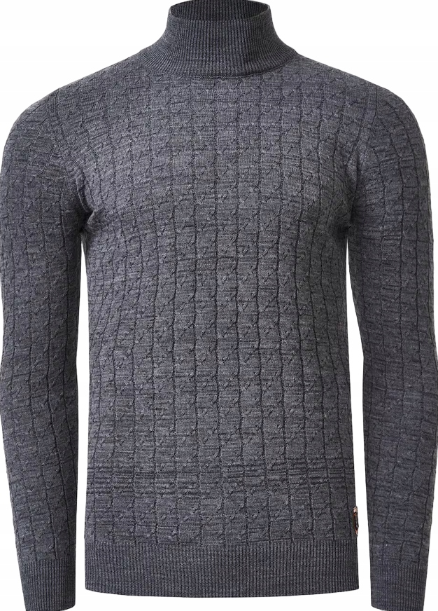 Rolák Polorálkový Svetr Antracit Červená M