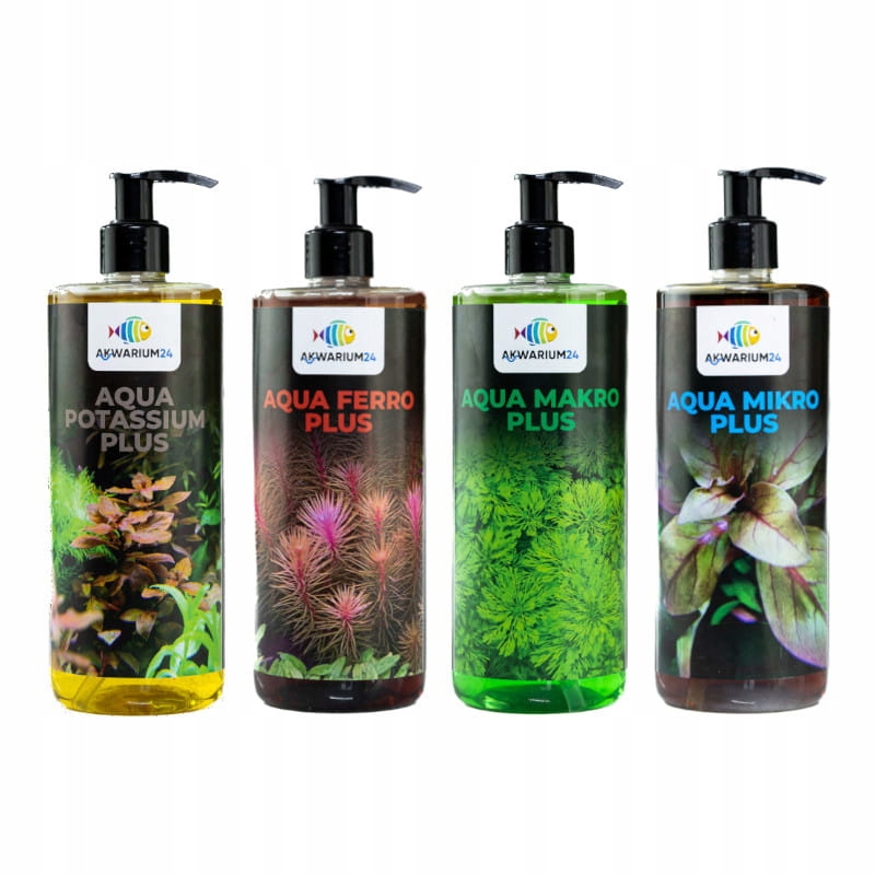 Levně Hnojiva pro rostliny Makro Mikro Železo Draslík 4x500 ml sada akvarijních hnojiv