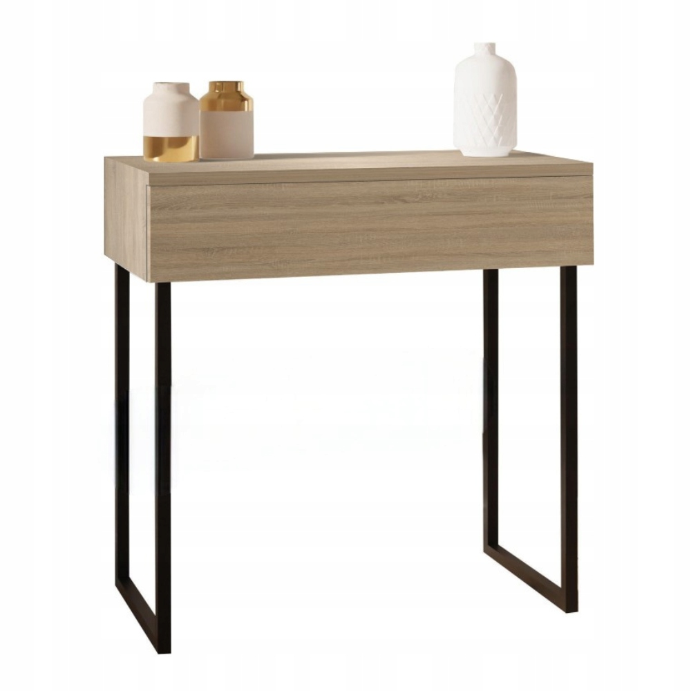 Toaletní Stolek, komoda na nožkách se spodním úchytem, dub sonoma, šířka 70 cm