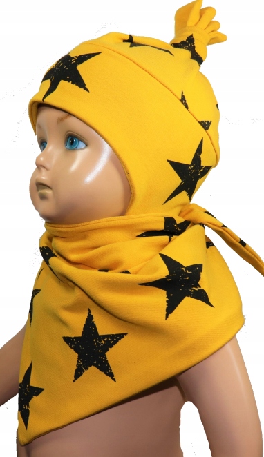 

Czapka Wiązana i Chusta Komplet Dla Chłopca 44-54