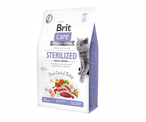 Brit Care Cat Grain Free Sterilised Weight Control Karma Dla Kota 7kg