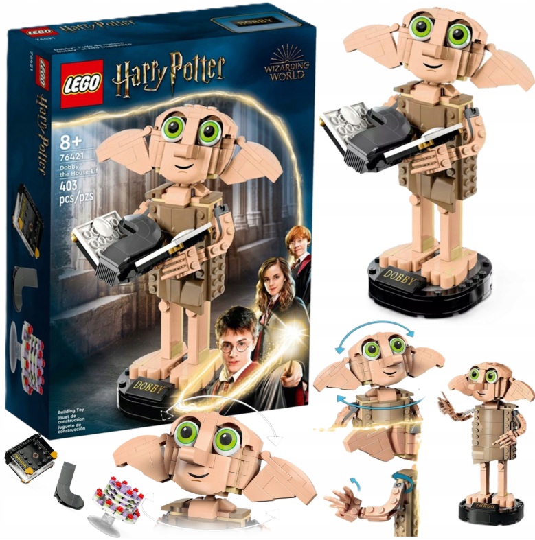 Klocki Lego 76421 Harry Potter Skrzat Domowy Zgredek Figurka