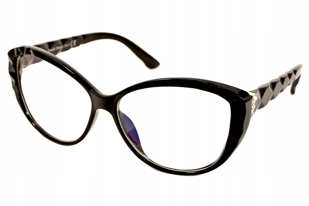 DAMSKIE OKULARY ZERÓWKI KOCIE OCZY ANTYREFLEKSYJNE