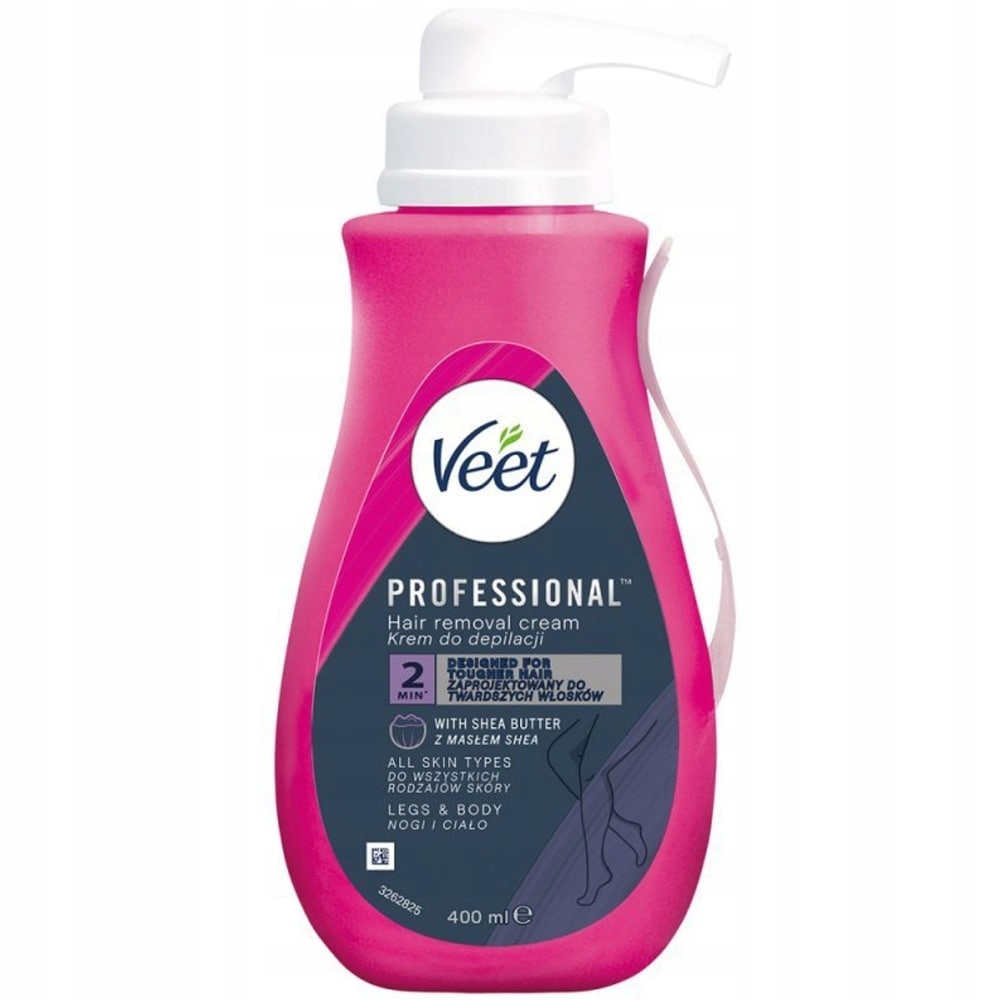 VEET PROFESSIONAL Krem do Depilacji 2min Wszystkich Rodzajów Skóry 400 ml