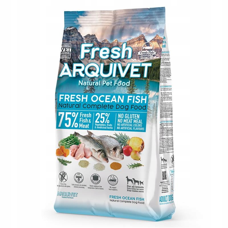 Levně Polovlhké krmivo pro psa ryba oceánská 2,5 kg Arquivet Fresh