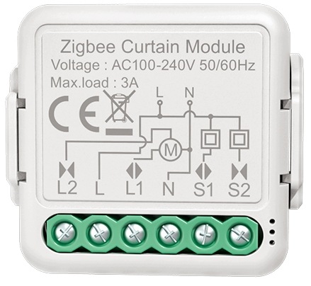 Mini Ovladač Rolet Markýzových Závěsů 1CH Kanál Zigbee