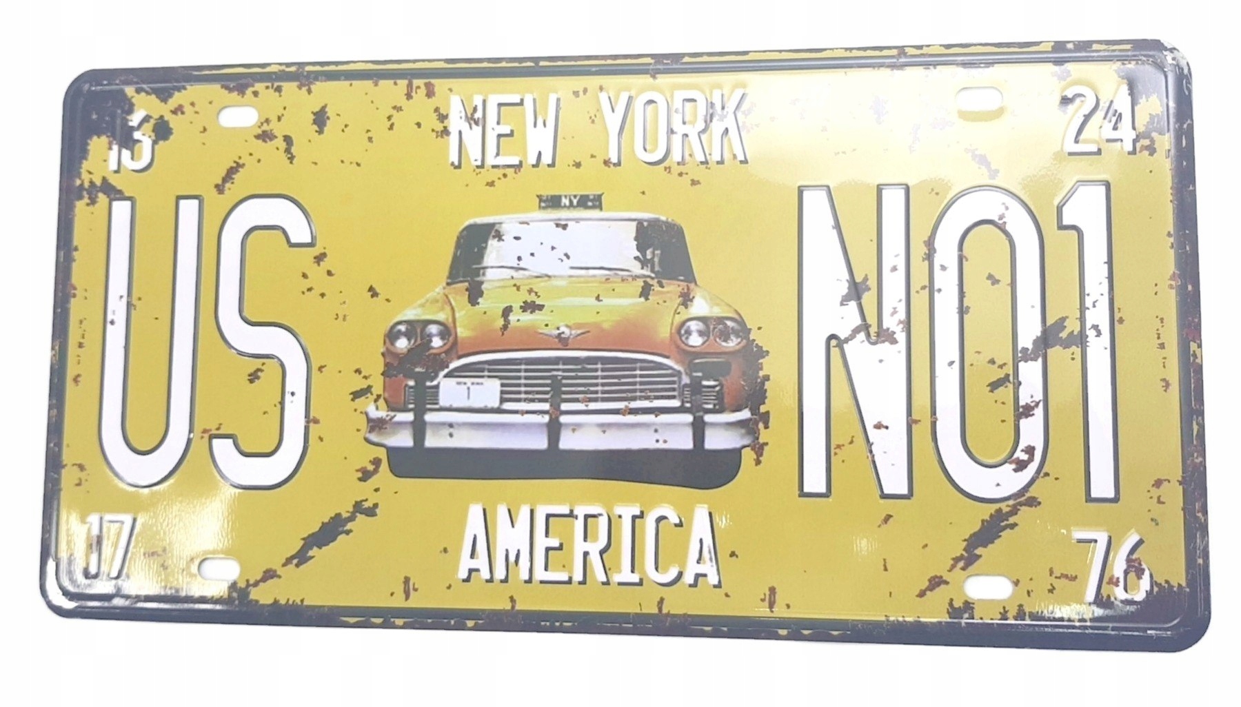 

New York Zółta Tablica Rejestracyjna Blacha Ozdobn