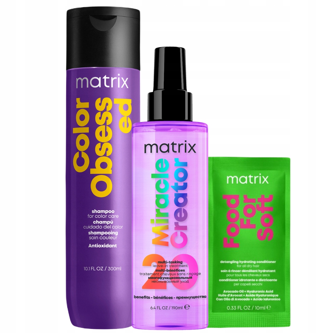 Color Obssesed Szampon, Miracle Creator Spray termoochronny Zestaw