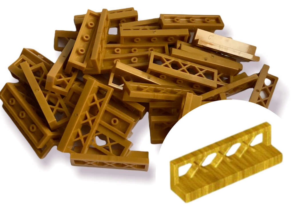 

Lego Barierka 3633 1x4 Pearl Gold Złoty Aż 10 szt