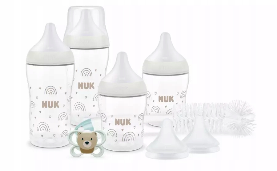 Nuk Perfect Match Zestaw 4 Butelek Smoczki Wymienne Uspokajacy Szczotka
