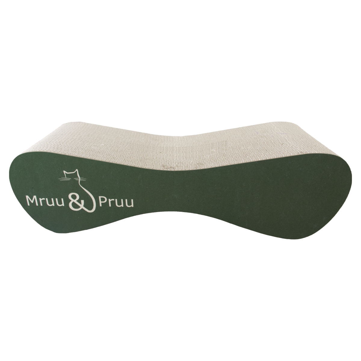 Levně Drapak Pro Kočky Kartonový Velký Mruu&Pruu 70x23x24 cm Zelený