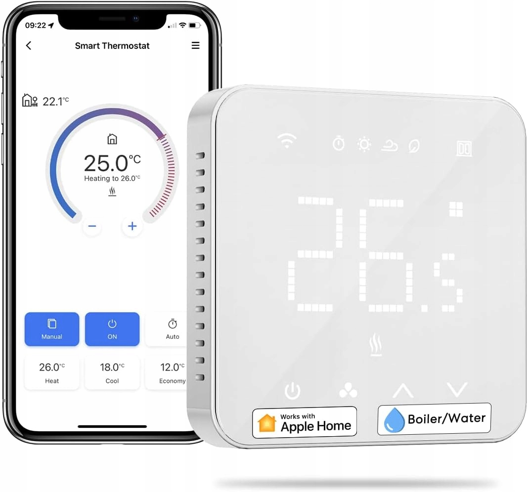 E7 Meross MTS200 Inteligentny termostat HomeKit WiFi