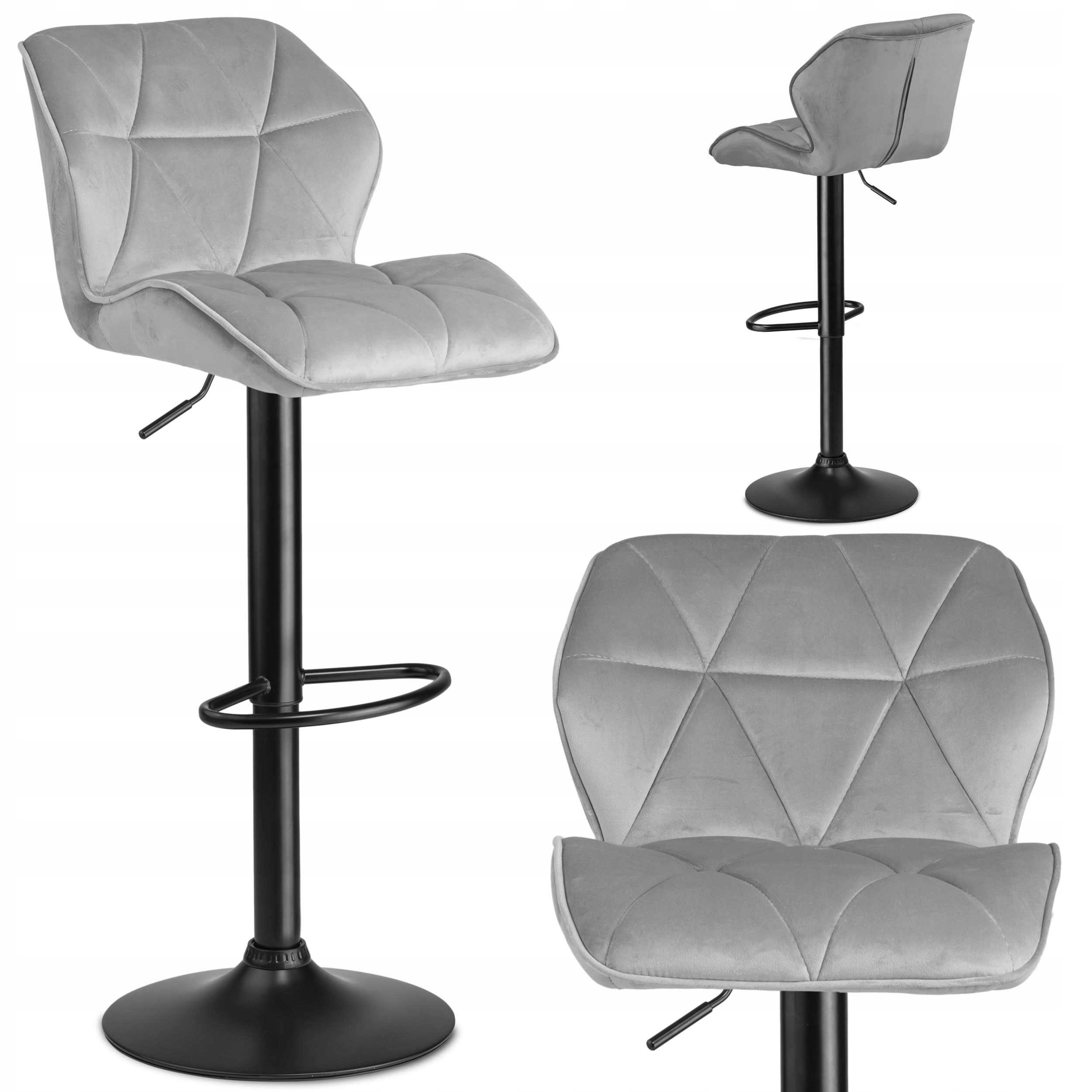 Hokerová Barová Stolička S Prémiovým Operadlom Sofotel, Šedá, 107 CM