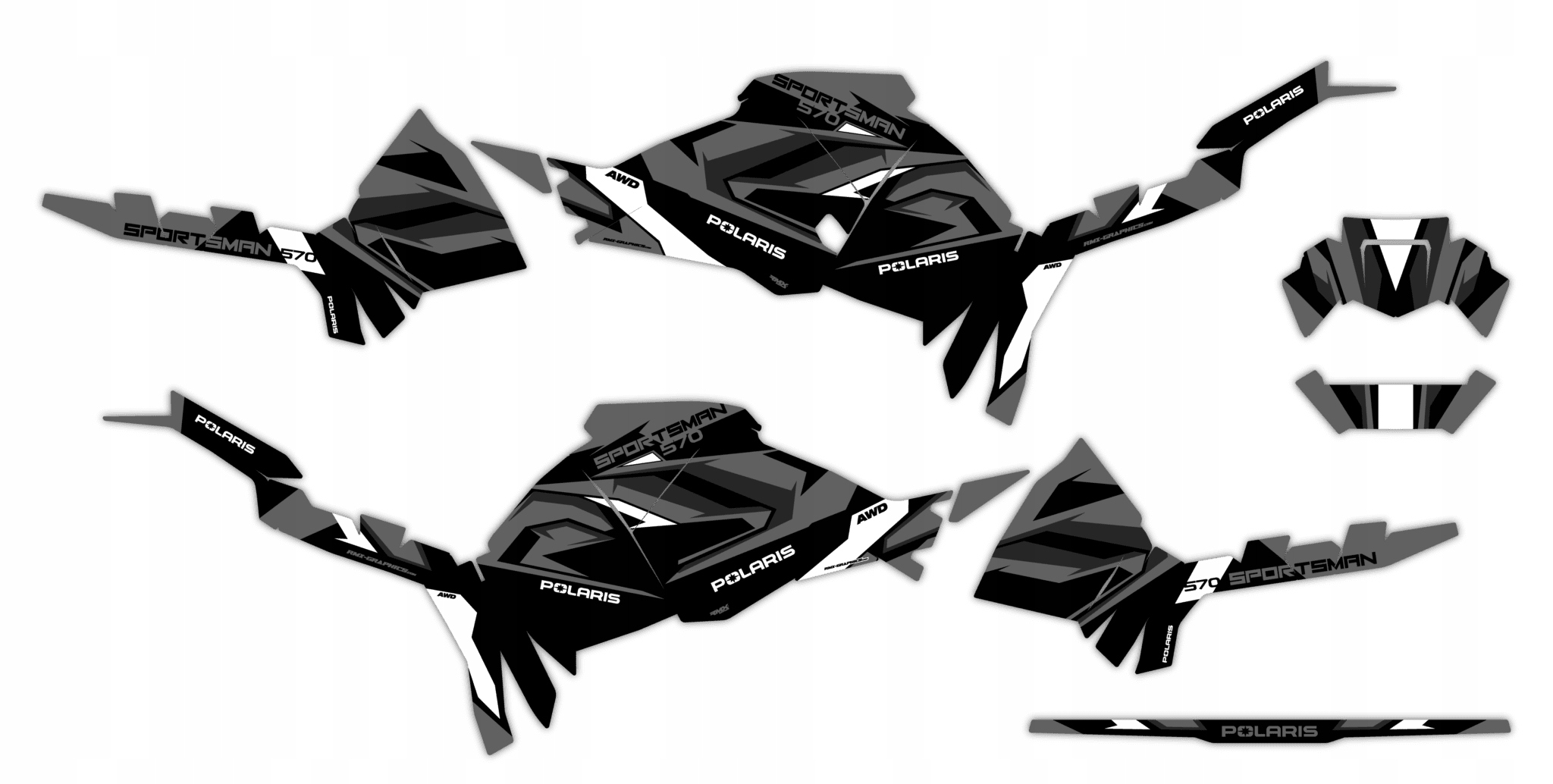 Dýha Samolepky Polaris Sportsman 570 2021+ #2876710