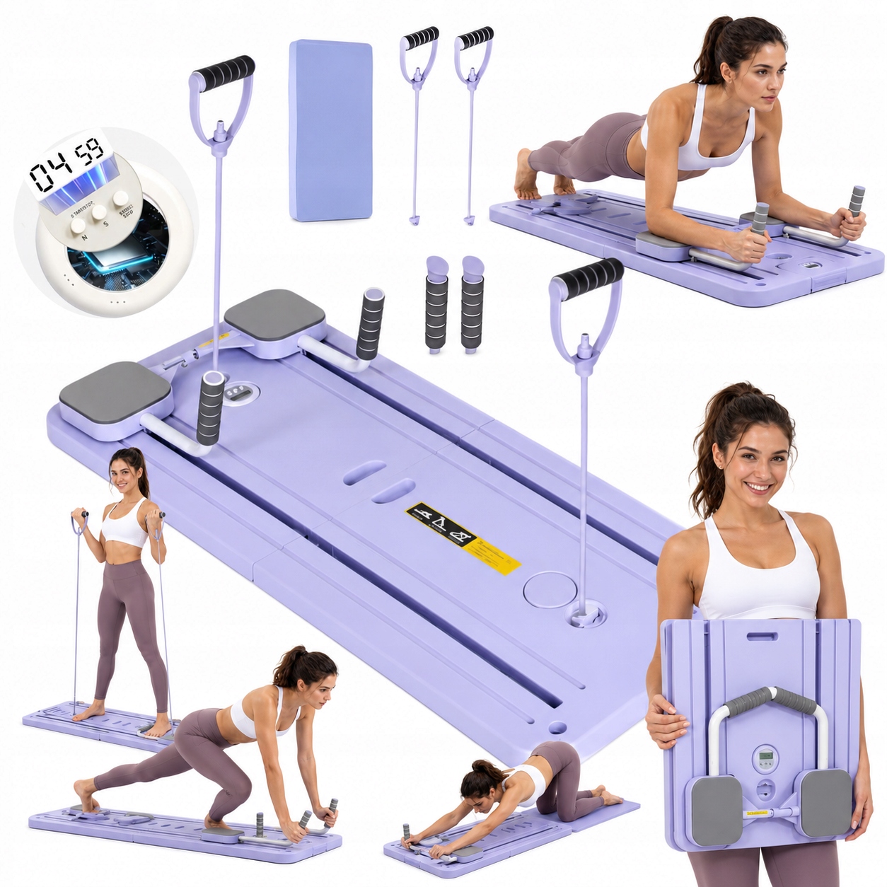 Pilates Reformer Deska Do Ćwiczeń 8w1 Wielofunkcyjna Dla Kobiety