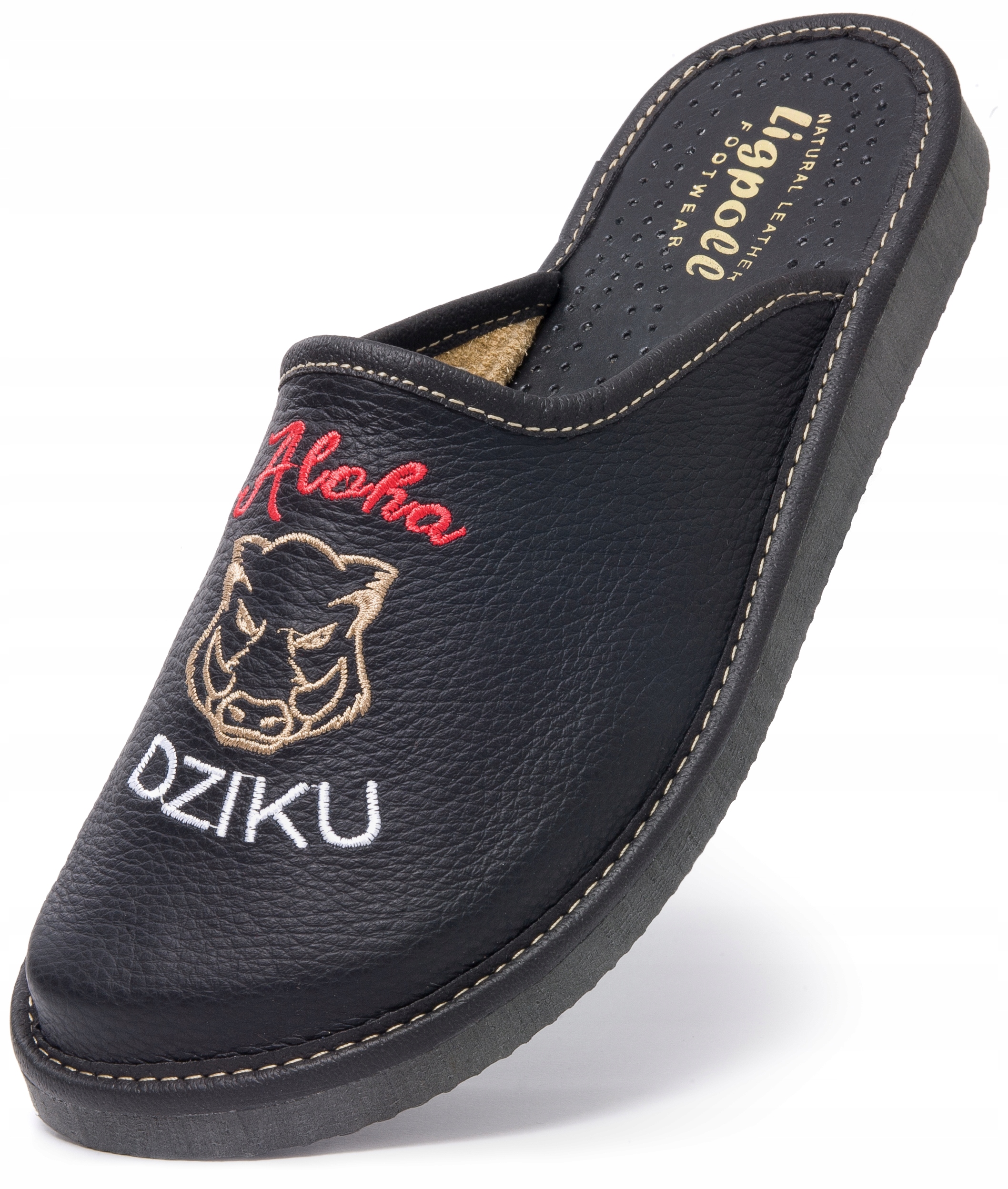 

Laczki Męskie Skórzane, Kapcie Pantofle HuntRun