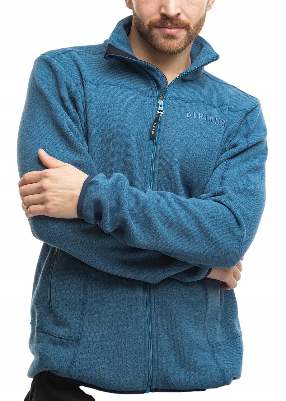Alpinus pánská mikina s fleecová mikina, rozepínací, sportovní Dettifoss, velikost L