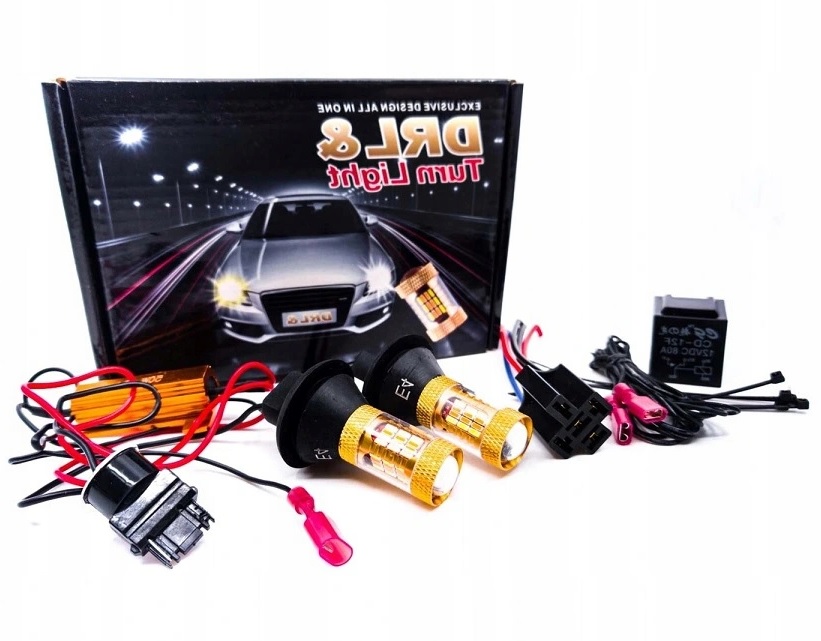 Led Žárovky Drl 2V1 3156 PY27W P27/7W Usa Směrová Světla Denní Svícení