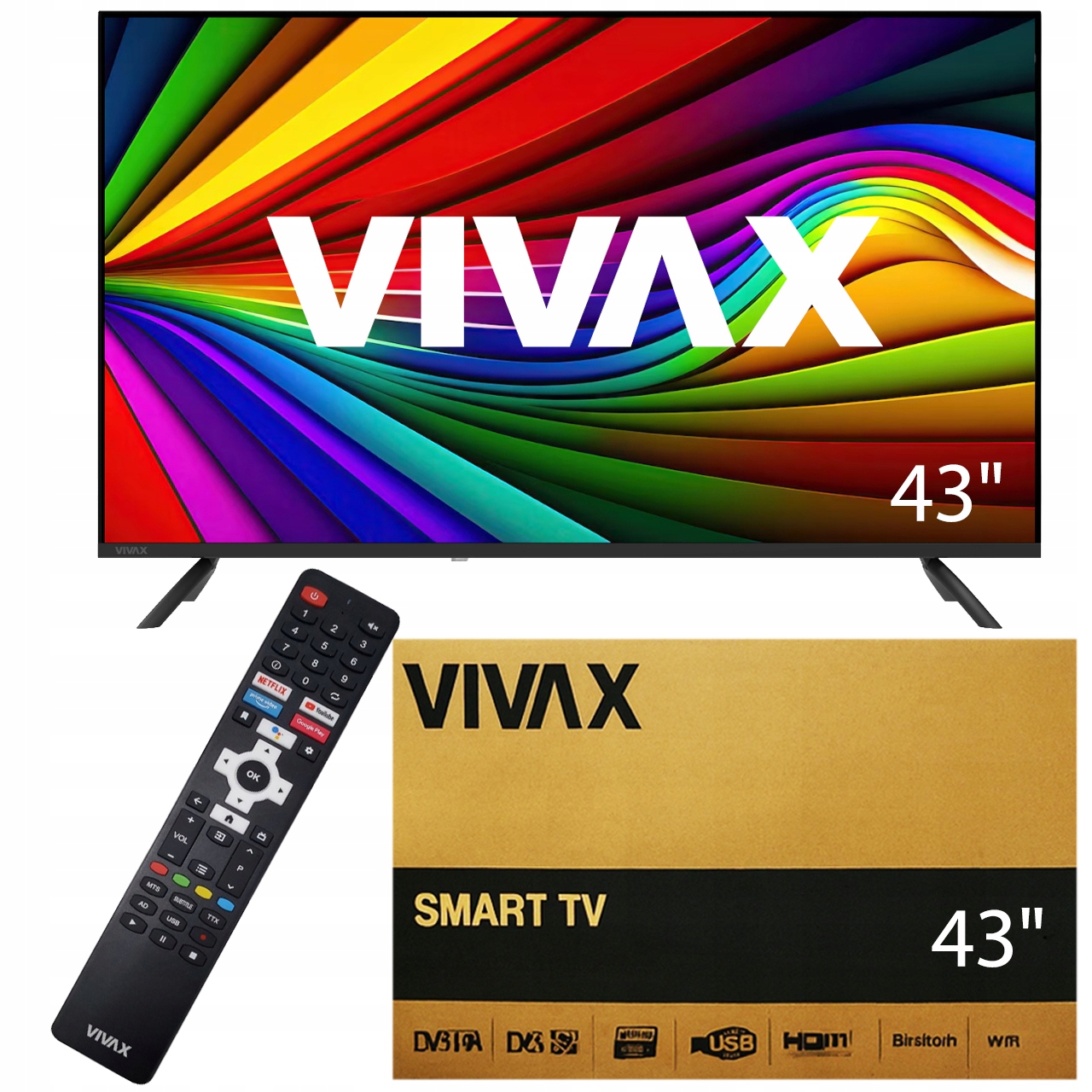 Televizor Smart Tv Led Vivax 43UHD10K 43" 4K Uhd Android Hdr Wifi Hdr