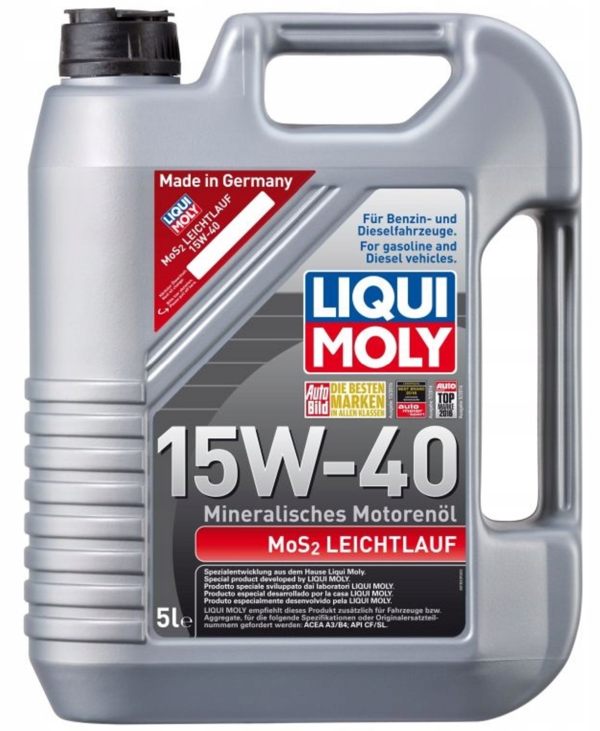 Motorový olej Liqui Moly MoS2 Leichtlauf 15W-40 5L