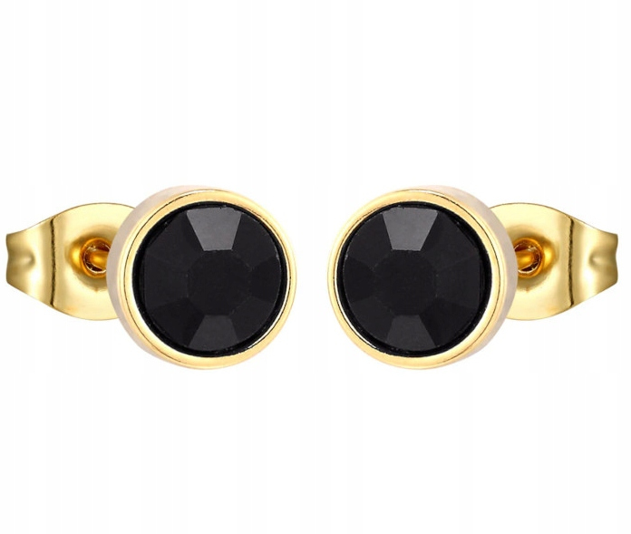 

Kolczyki Złote Zirconia Black 8 MM Stal Chirurgicz