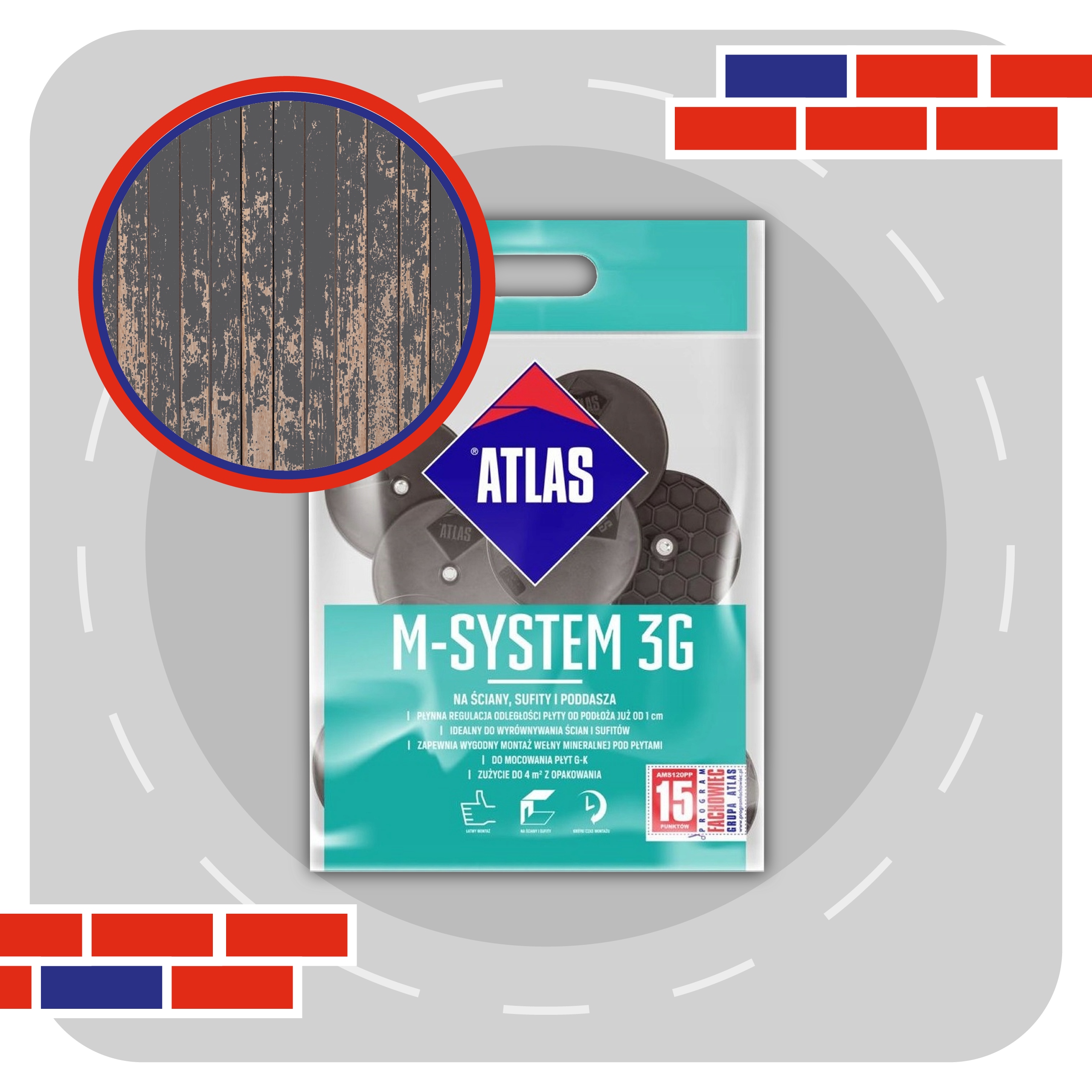 ZESTAW ATLAS M-SYSTEM L50 ŚCIANA SUFIT Marka Atlas