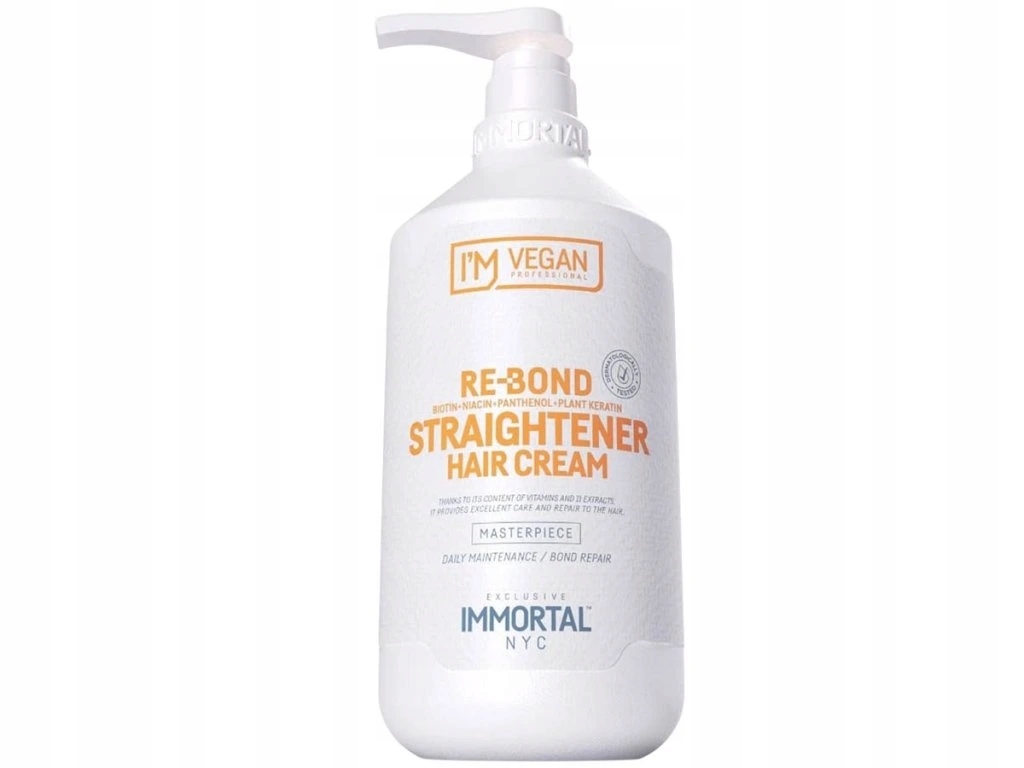 Krém na rovnání vlasů Immortal Vegan Re-Bond Straightener 1000 ml